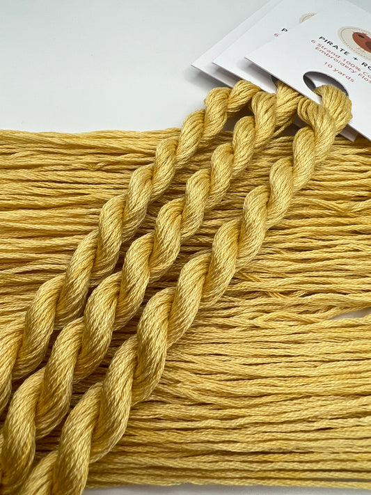 Straw | Hand dyed, 6 Strand Embroidery Floss