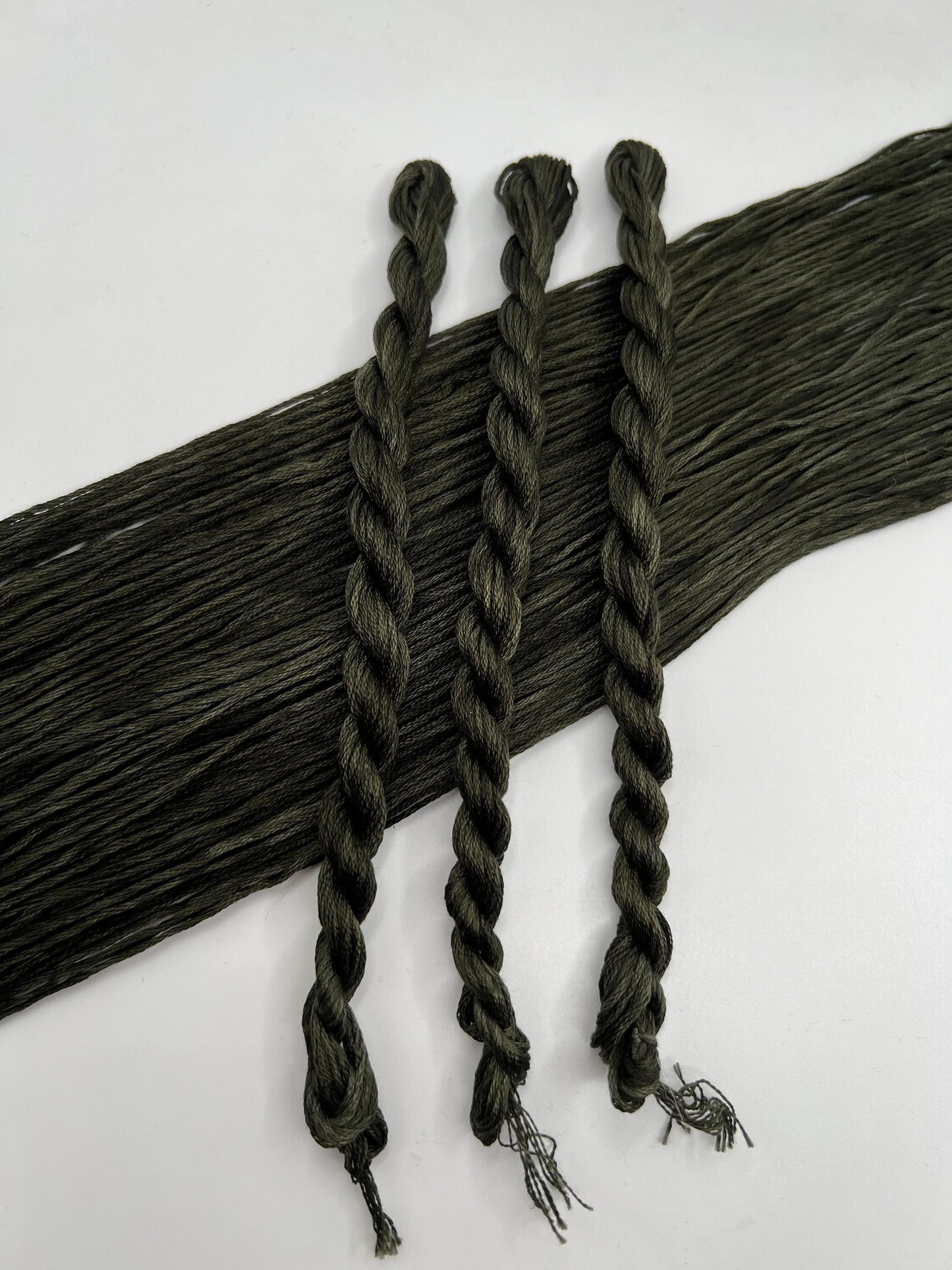 Army | Size 20 Hand Dyed, 6 cord Cordonnet Thread