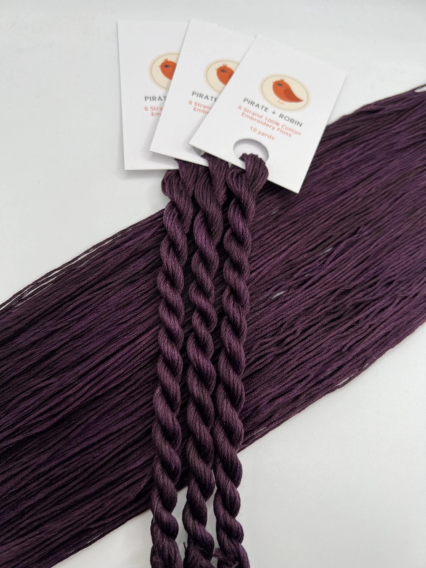 Aubergine | Hand dyed, 6 Strand Embroidery Floss