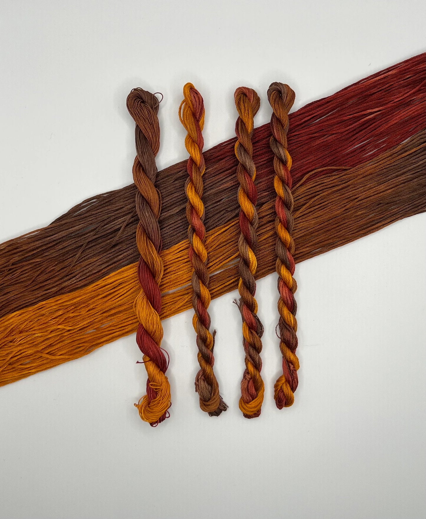 Autumn Harvest | Hand dyed, 6 Strand Embroidery Floss