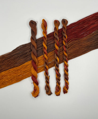 Autumn Harvest | Hand dyed, 6 Strand Embroidery Floss