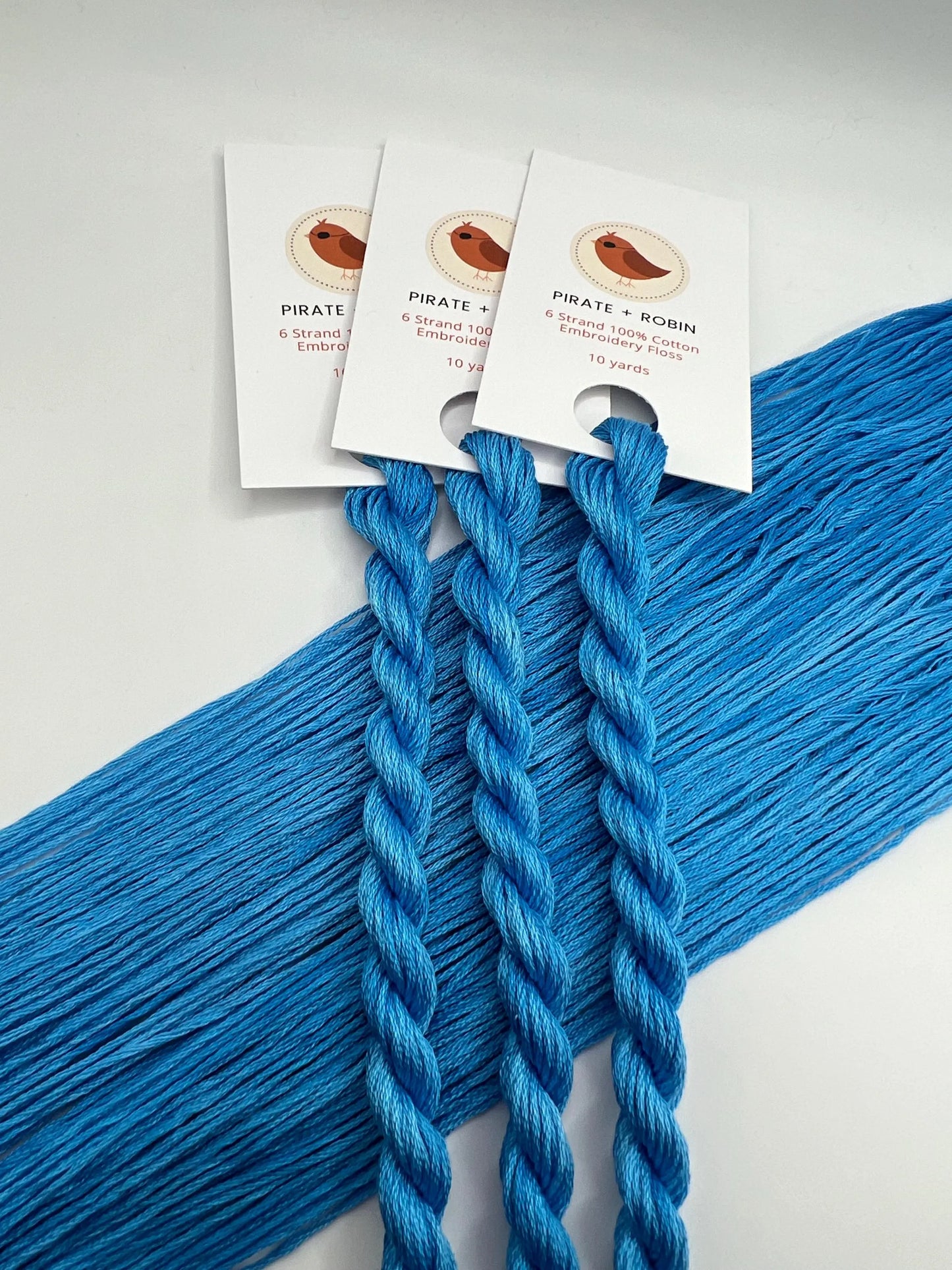 Baby Blue | Size 20 Hand Dyed, 6 cord Cordonnet Thread