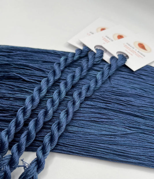 Blue Steel | Hand dyed, 6 Strand Embroidery Floss