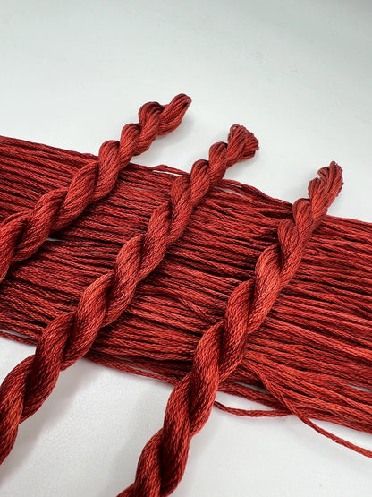 Brick | Size 20 Hand Dyed, 6 cord Cordonnet Thread