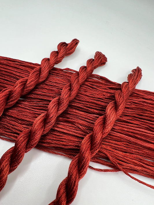 Brick | Hand dyed, 6 Strand Embroidery Floss