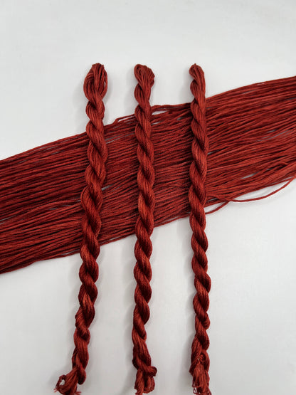 Brick | Size 20 Hand Dyed, 6 cord Cordonnet Thread