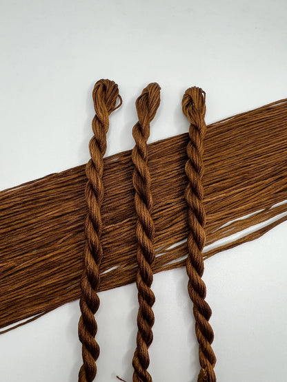 Bronze | Size 20 Hand Dyed, 6 cord Cordonnet Thread