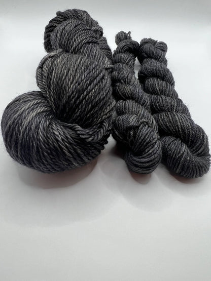 Charcoal Mini | Superwash Merino Yarn Minis