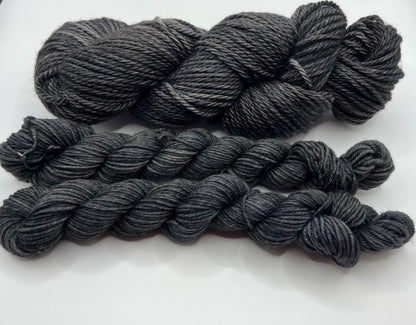 Charcoal Mini | Superwash Merino Yarn Minis