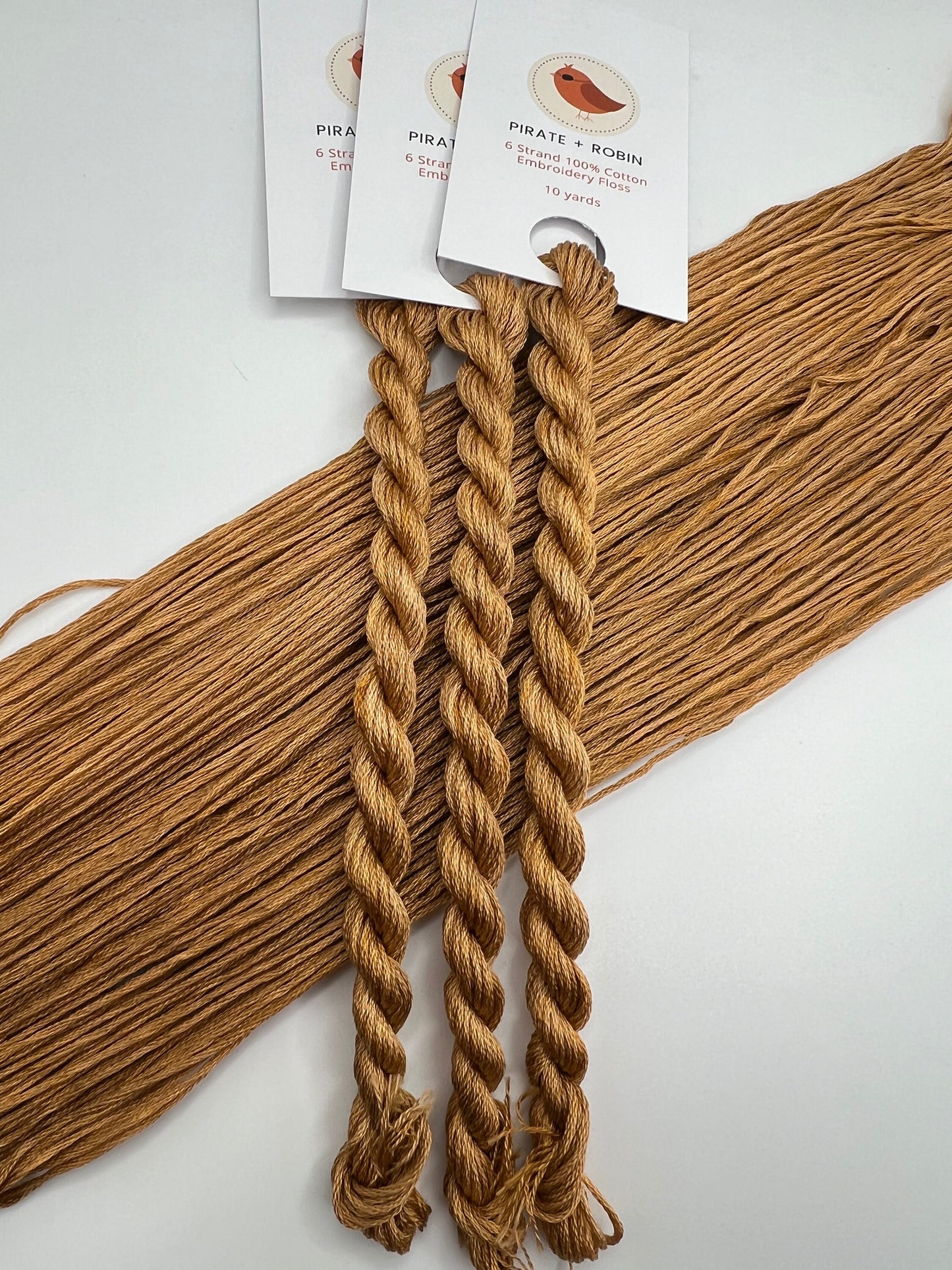 Chestnut | Hand dyed, 6 Strand Embroidery Floss