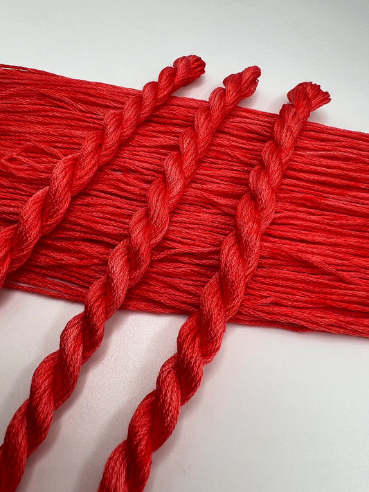 Coral | Hand dyed, 6 Strand Embroidery Floss