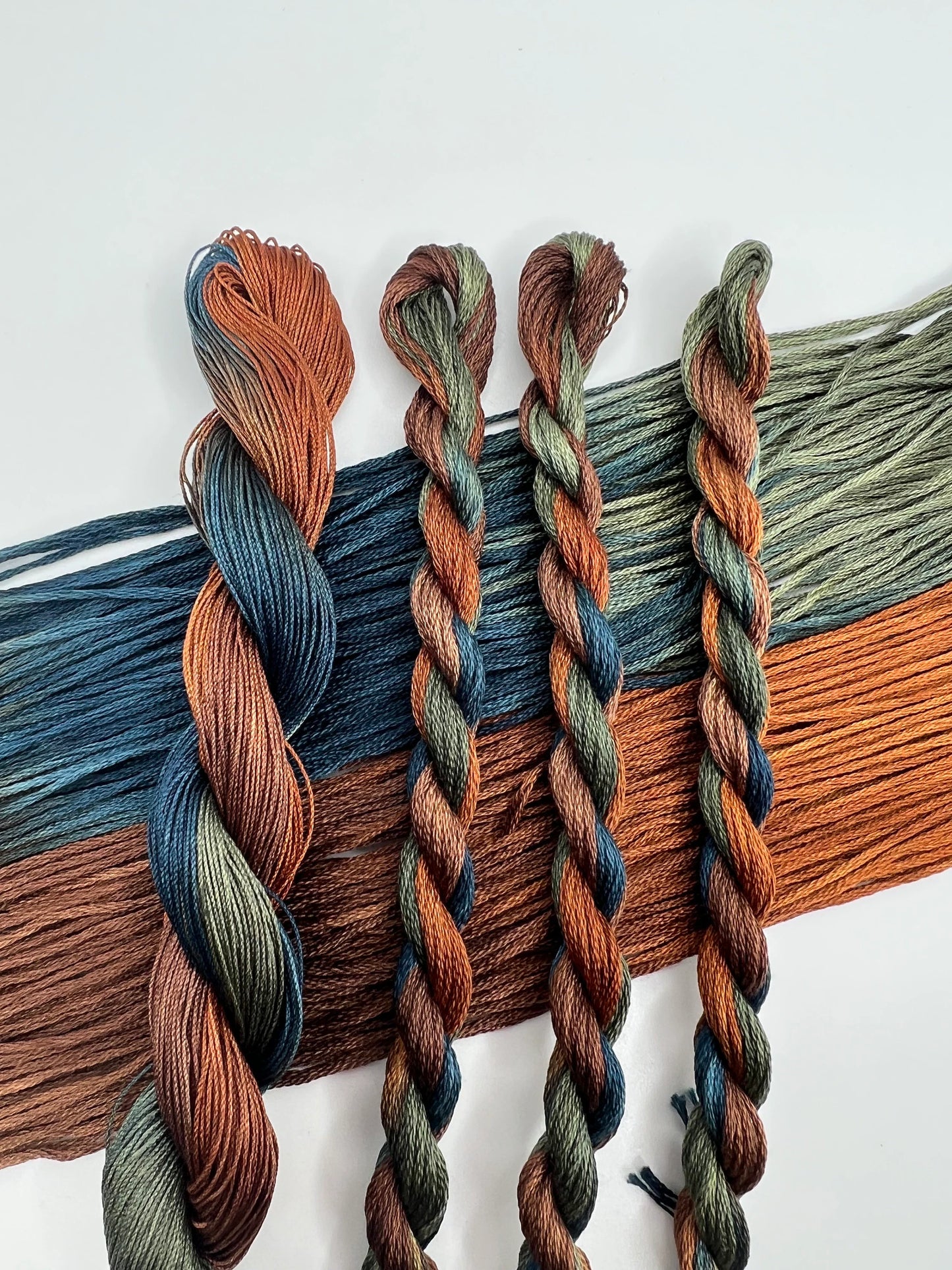 Dark Copper | Hand dyed, 6 Strand Embroidery Floss