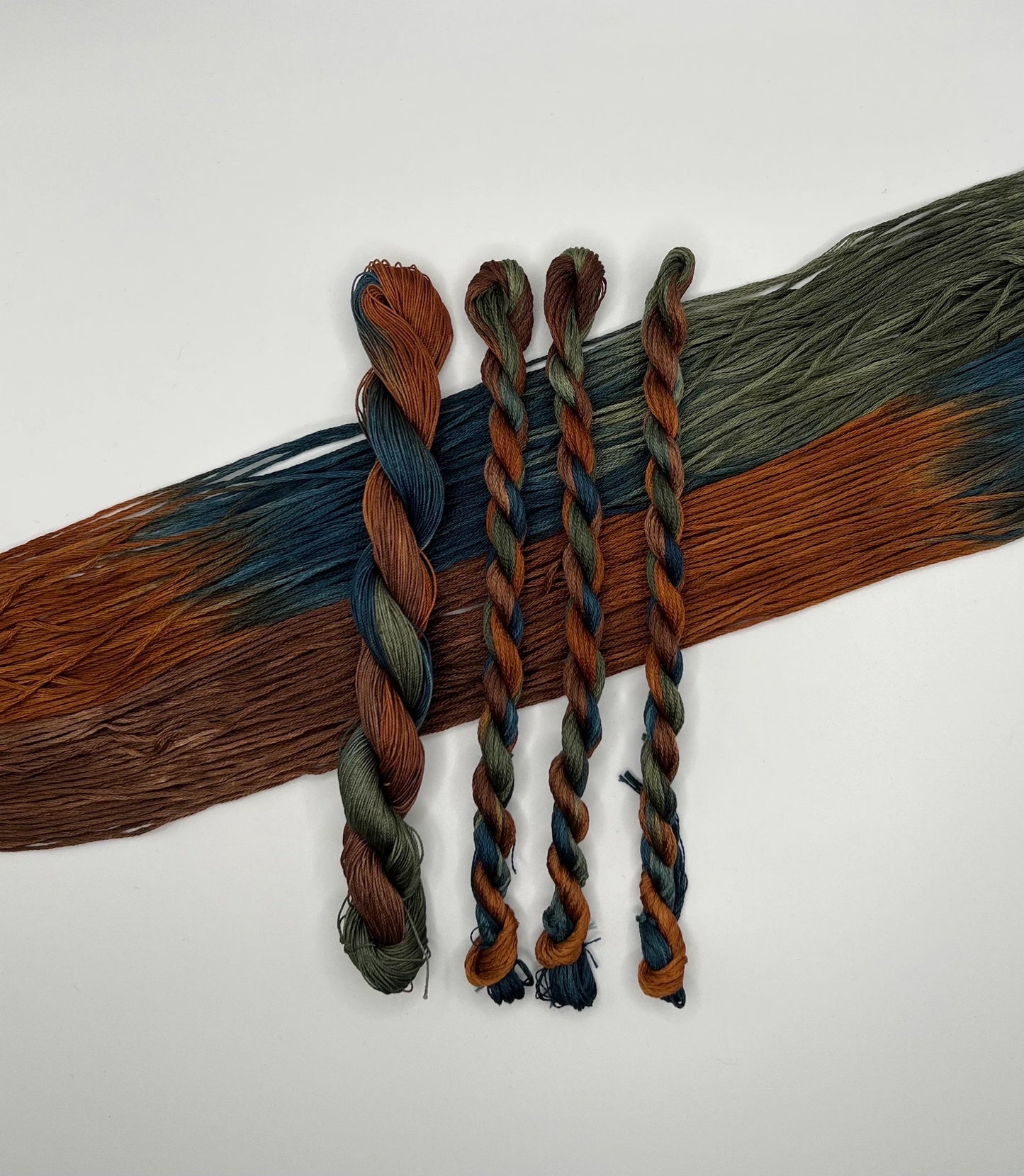 Dark Copper | Size 20 Hand Dyed, 6 cord Cordonnet Thread