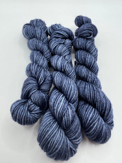 Dark Wash Denim Mini | Superwash Merino Yarn Minis