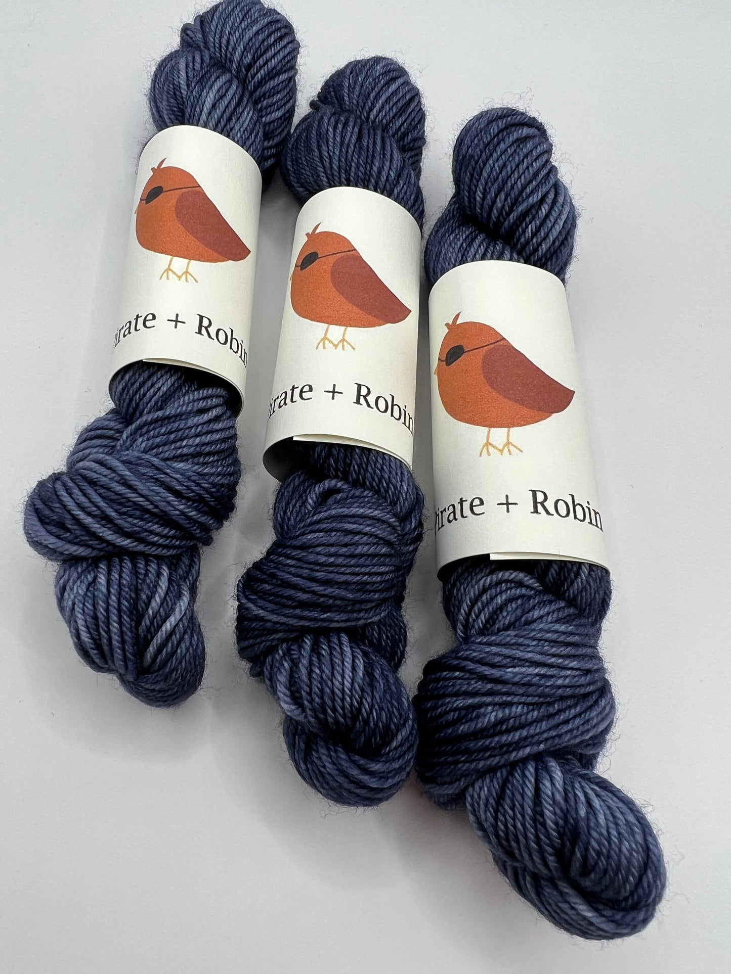 Dark Wash Denim Mini | Superwash Merino Yarn Minis