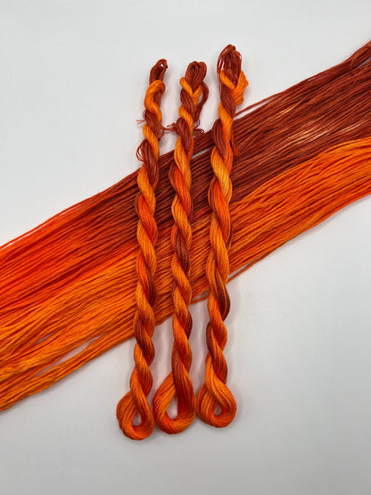 Ember | Size 20 Hand Dyed, 6 cord Cordonnet Thread