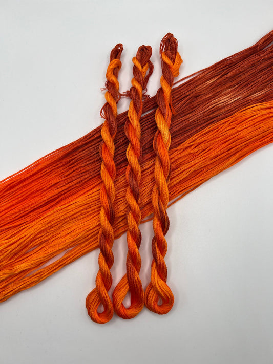 Ember | Hand dyed, 6 Strand Embroidery Floss