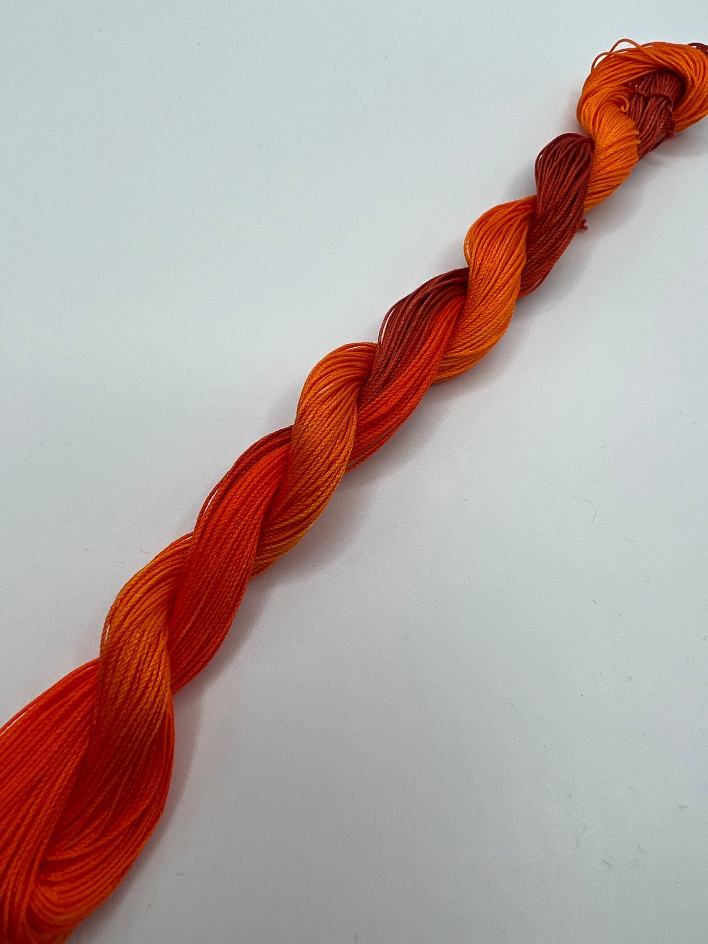 Ember | Size 20 Hand Dyed, 6 cord Cordonnet Thread