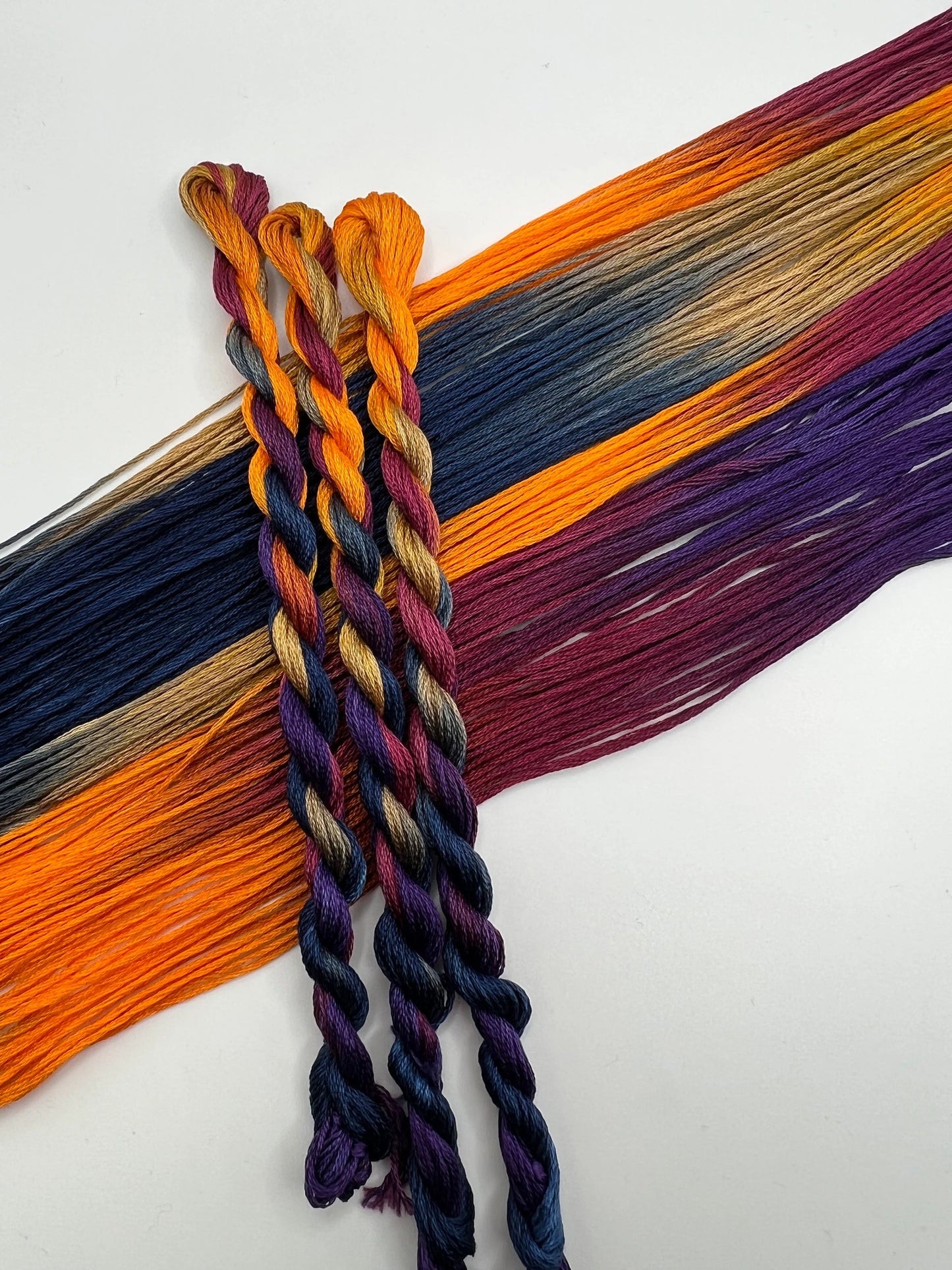 Equinox | Hand dyed, 6 Strand Embroidery Floss