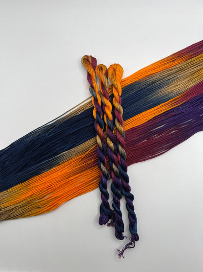 Equinox | Hand dyed, 6 Strand Embroidery Floss