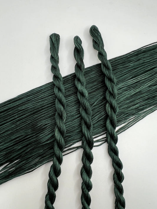 Evergreen | Size 20 Hand Dyed, 6 cord Cordonnet Thread