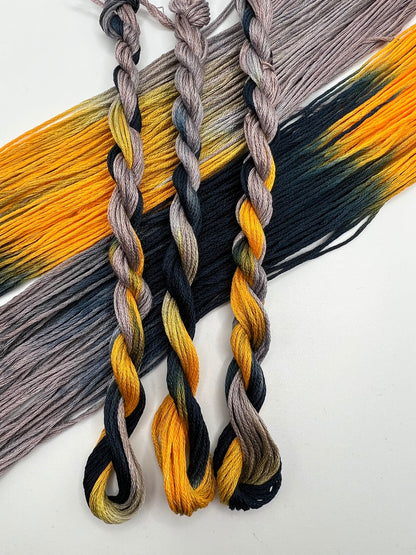 Fenrir | Hand dyed, 6 Strand Embroidery Floss