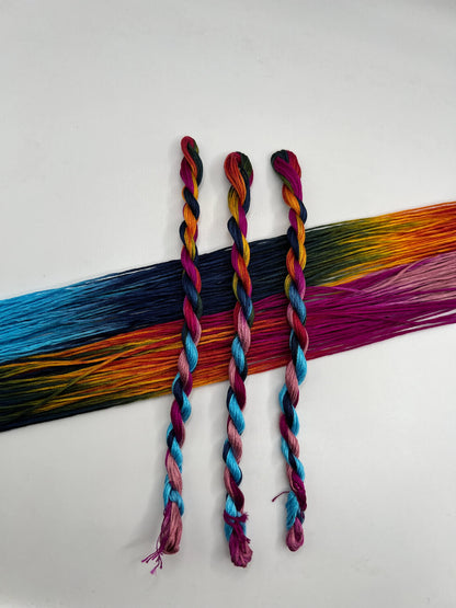 Glam Pride | Hand dyed, 6 Strand Embroidery Floss