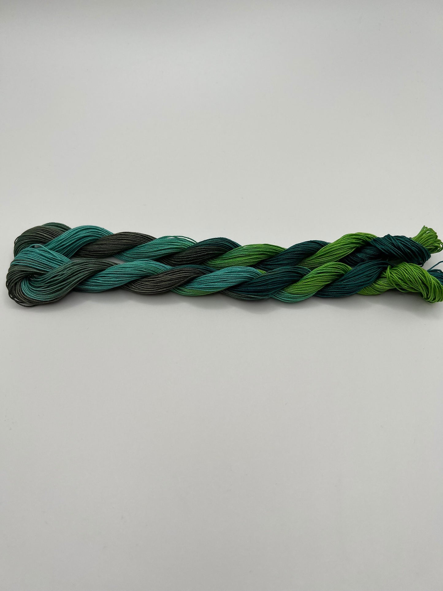 Green with Envy | Size 20 Hand Dyed, 6 cord Cordonnet Thread