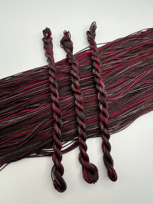 Horror | 6 Strand Silk Embroidery Floss, Hand Dyed