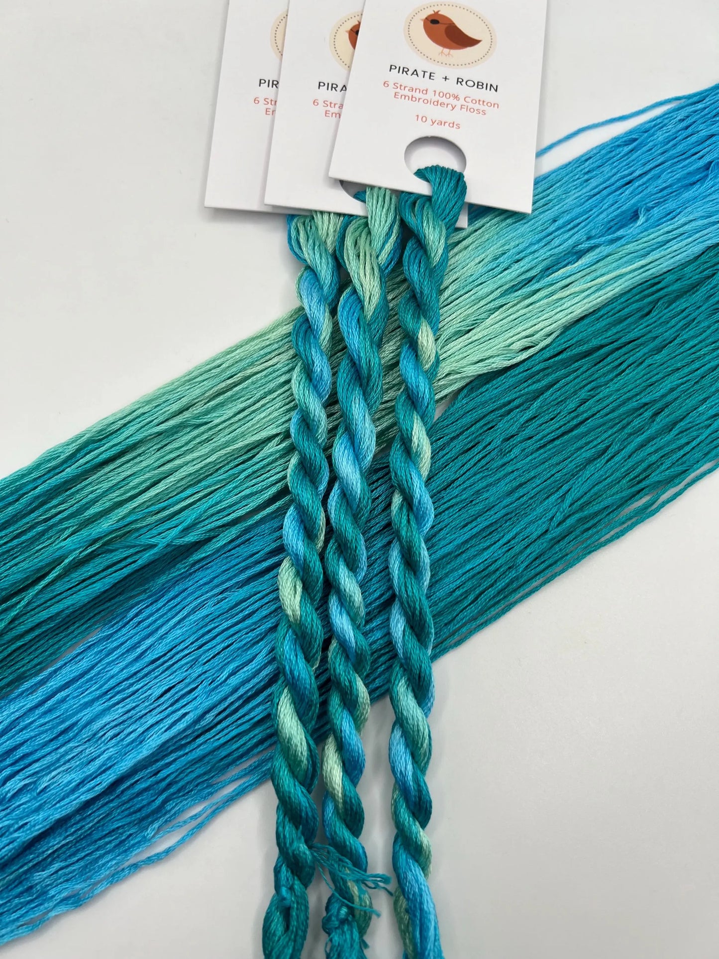 Lagoon | Hand dyed, 6 Strand Embroidery Floss