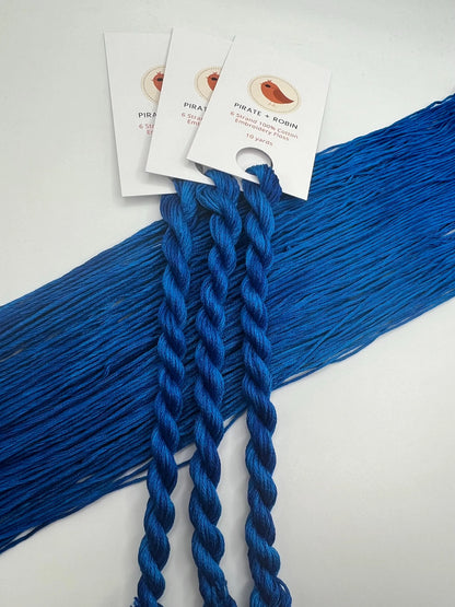 Lapis | Hand dyed, 6 Strand Embroidery Floss