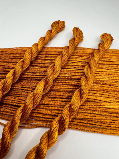 Marigold | Hand dyed, 6 Strand Embroidery Floss