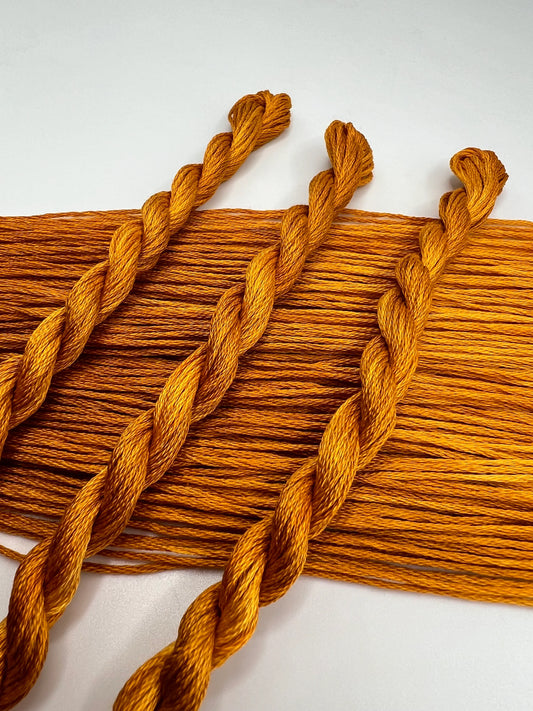 Marigold | Hand dyed, 6 Strand Embroidery Floss