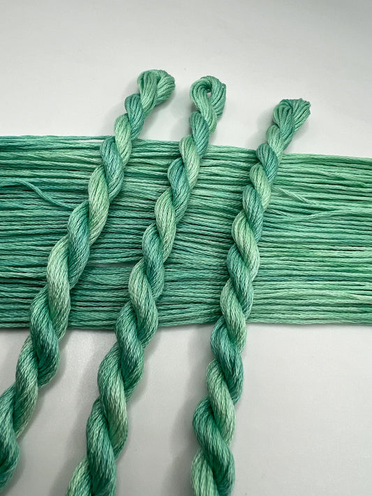 Mint | Hand dyed, 6 Strand Embroidery Floss