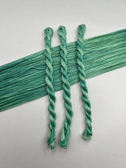 Mint | Hand dyed, 6 Strand Embroidery Floss