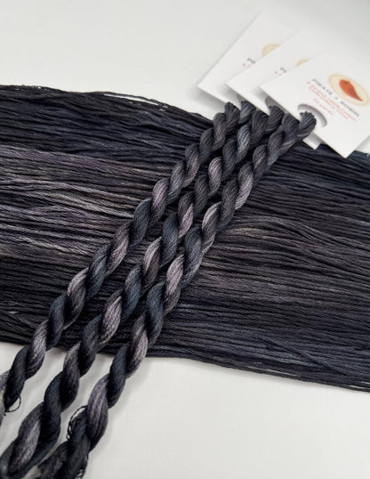 Night | Size 20 Hand Dyed, 6 cord Cordonnet Thread