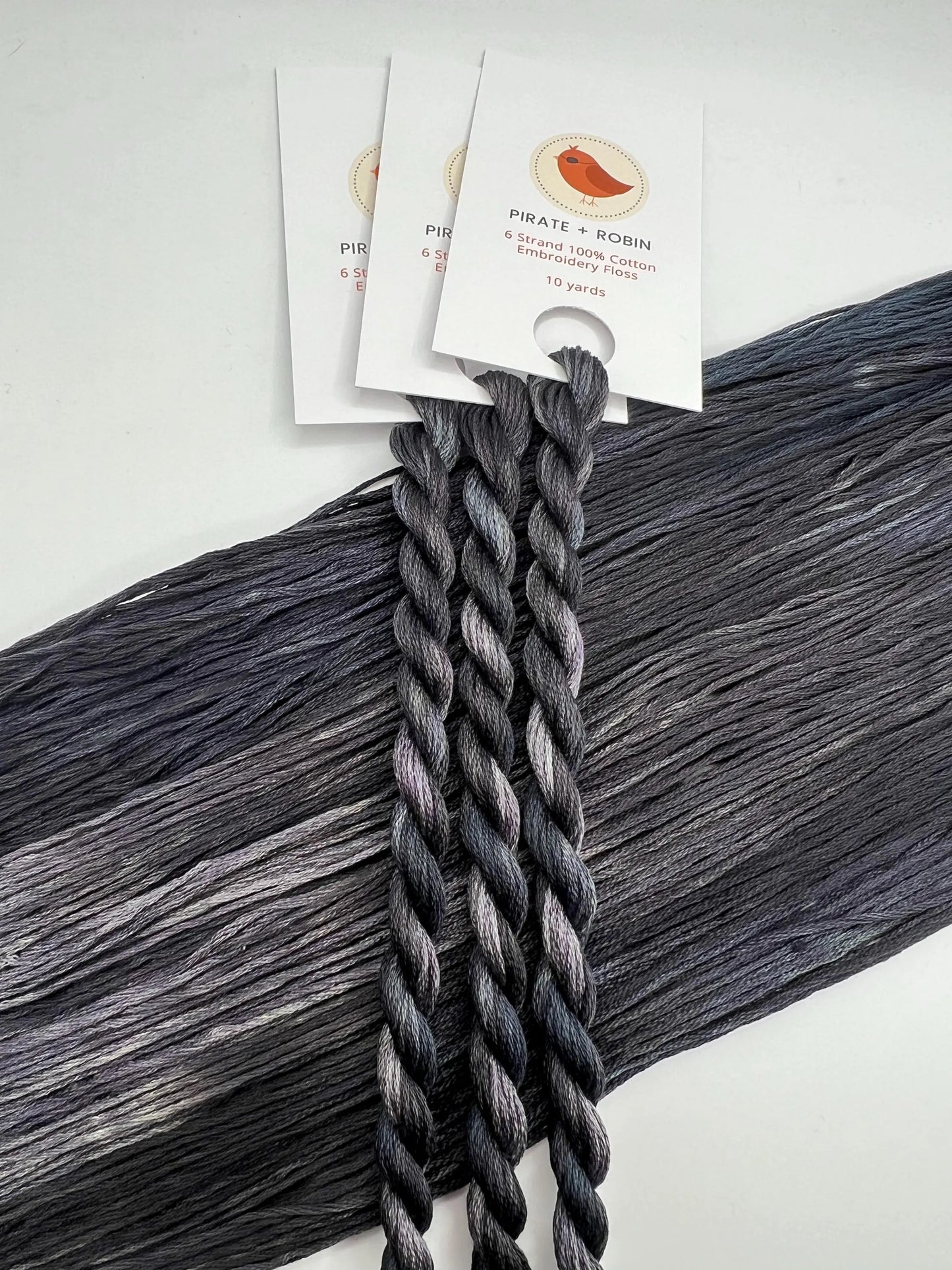 Night | Size 20 Hand Dyed, 6 cord Cordonnet Thread