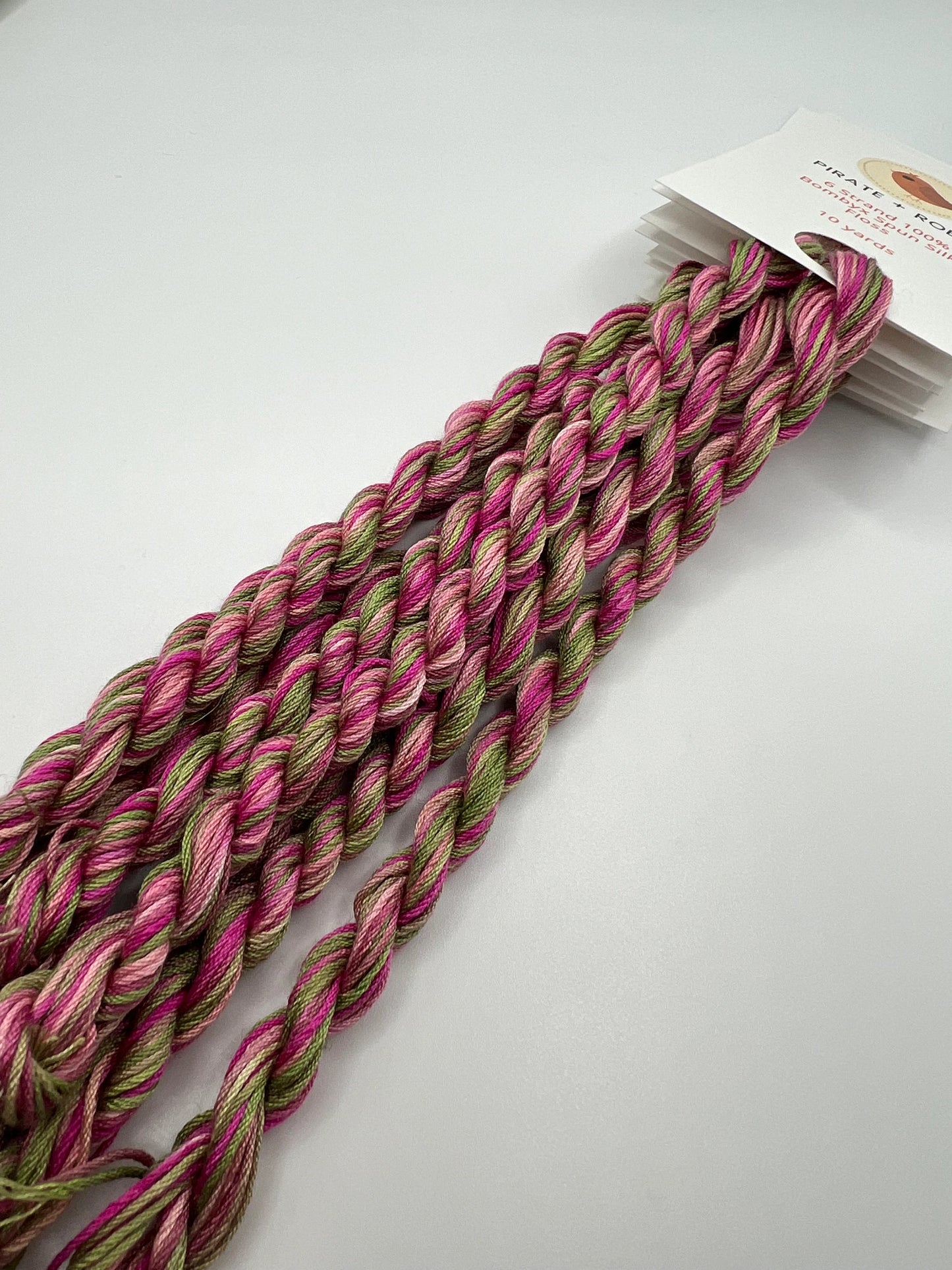 Oleander | 6 Strand Silk Embroidery Floss, Hand Dyed