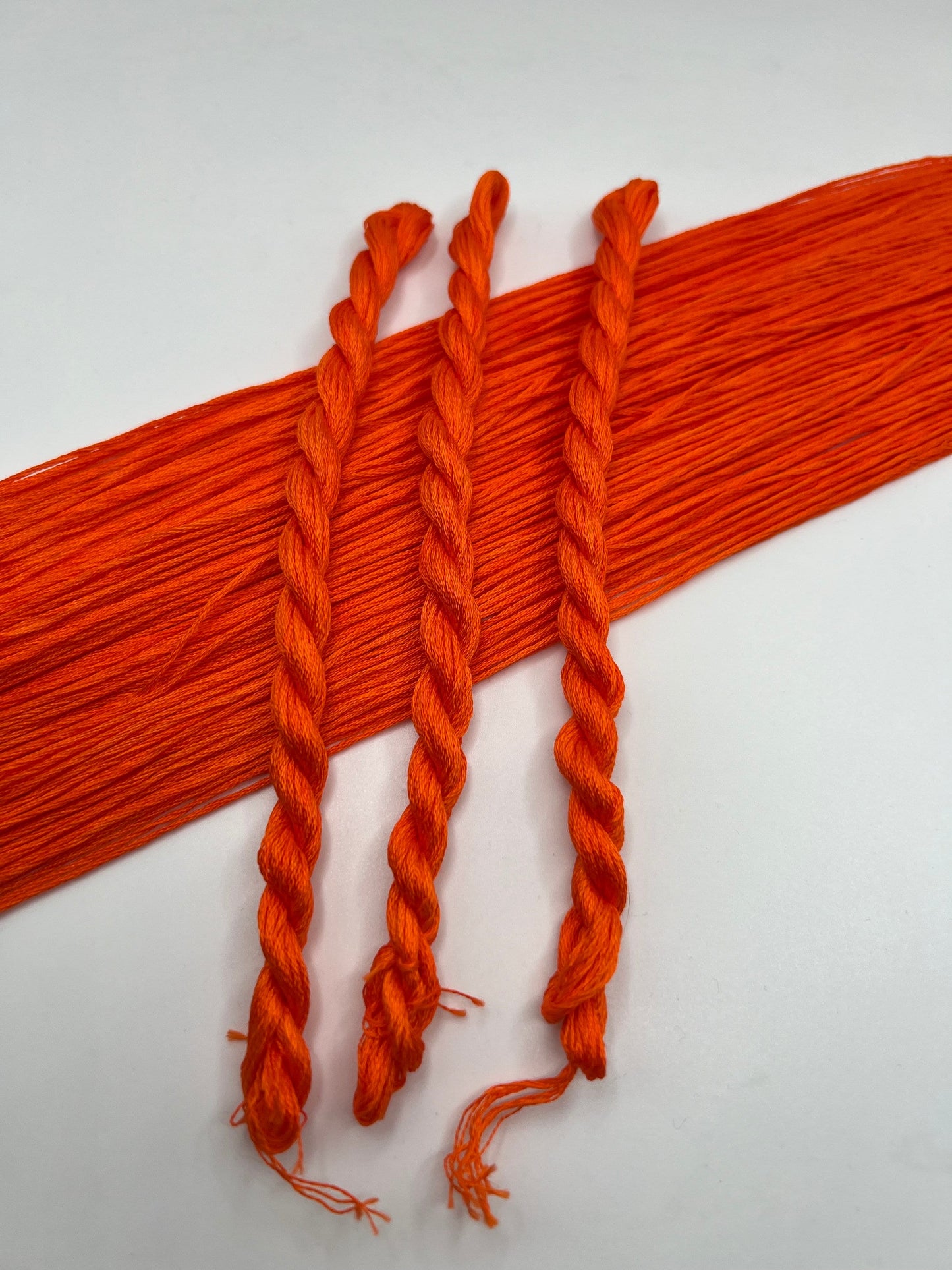 Orange | Hand dyed, 6 Strand Embroidery Floss