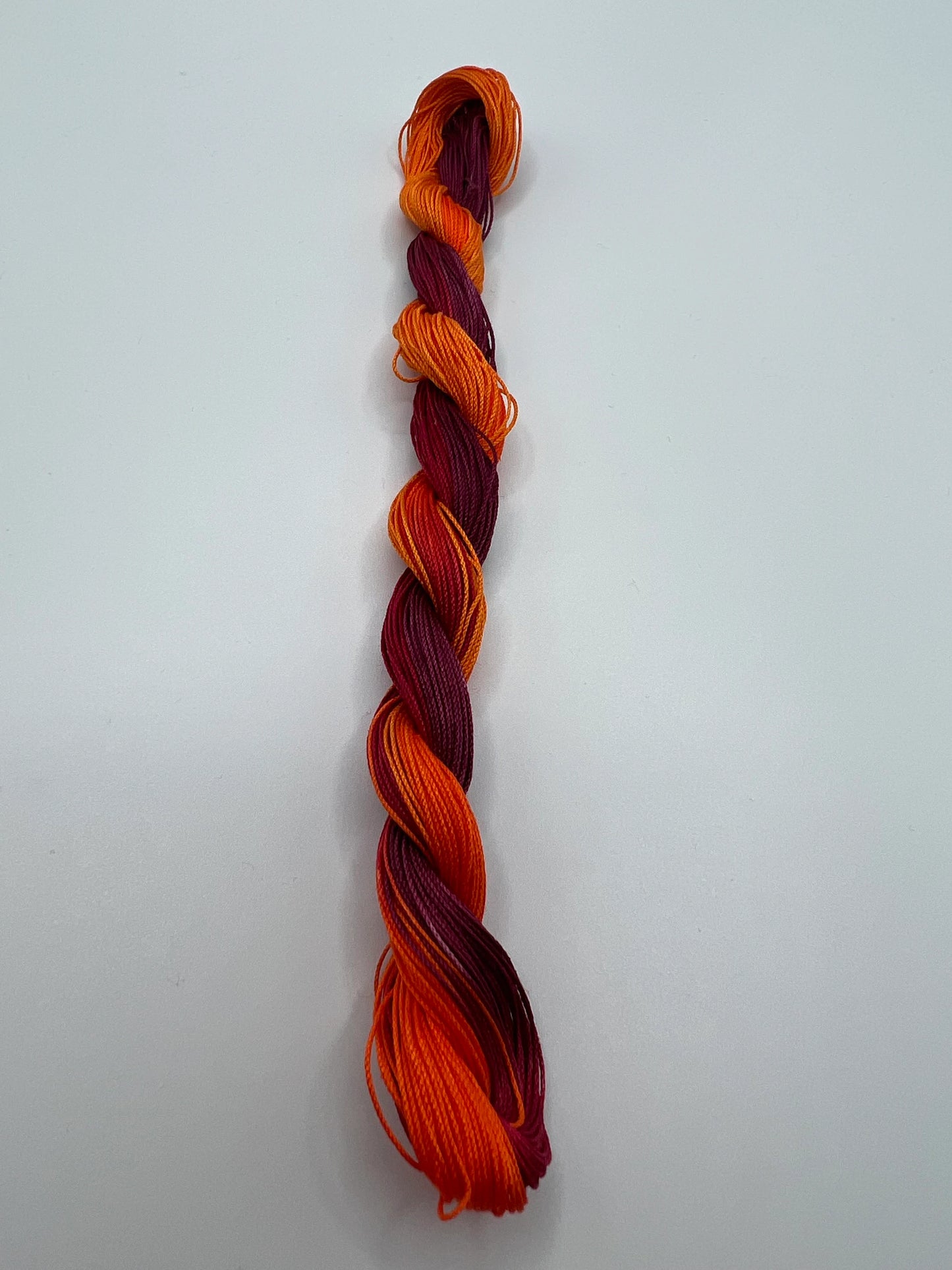 Pumpkin Sunset | Size 20 Hand Dyed, 6 cord Cordonnet Thread