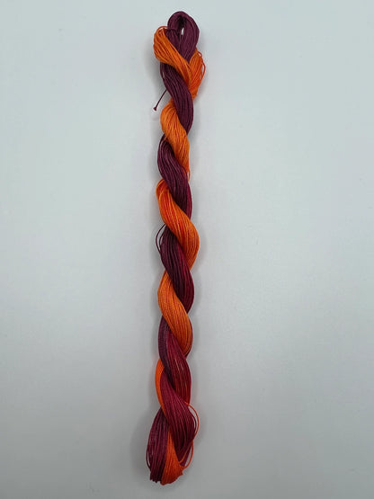 Pumpkin Sunset | Size 20 Hand Dyed, 6 cord Cordonnet Thread