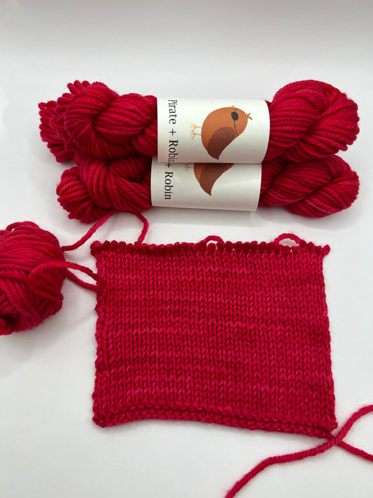 Raspberry Mini | Superwash Merino Yarn Minis