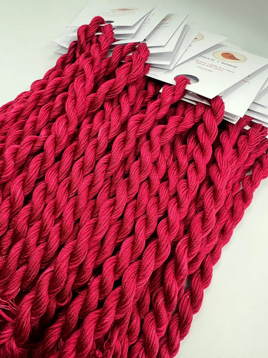 Ruby | 6 Strand Silk Embroidery Floss, Hand Dyed