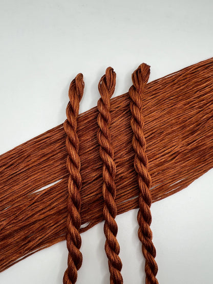 Russet | Hand dyed, 6 Strand Embroidery Floss