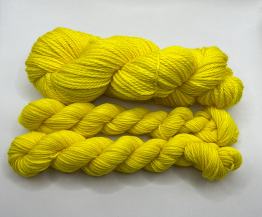 Safety Yellow Mini | Superwash Merino Yarn Minis