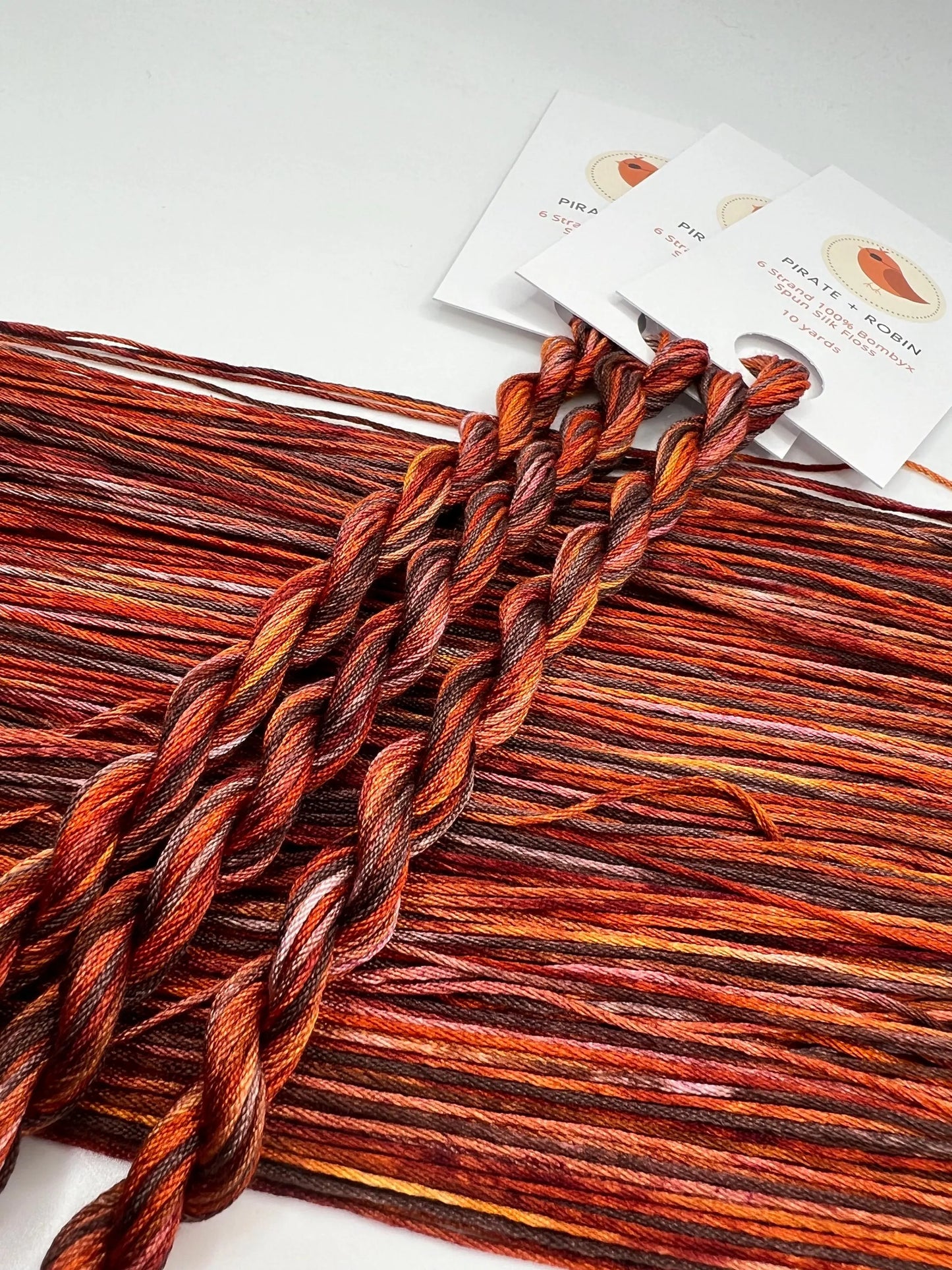 Smolder | 6 Strand Silk Embroidery Floss, Hand Dyed