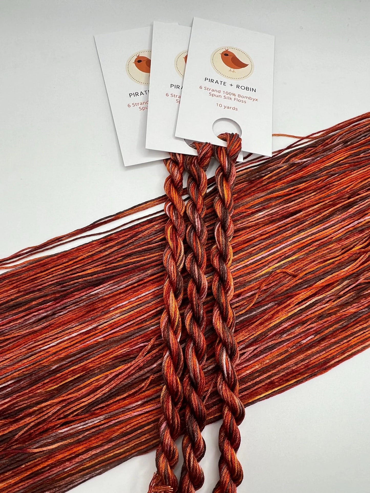 Smolder | 6 Strand Silk Embroidery Floss, Hand Dyed