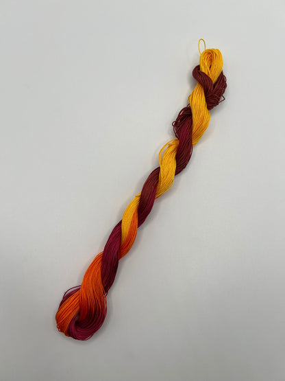 Sunset | Size 20 Hand Dyed, 6 cord Cordonnet Thread