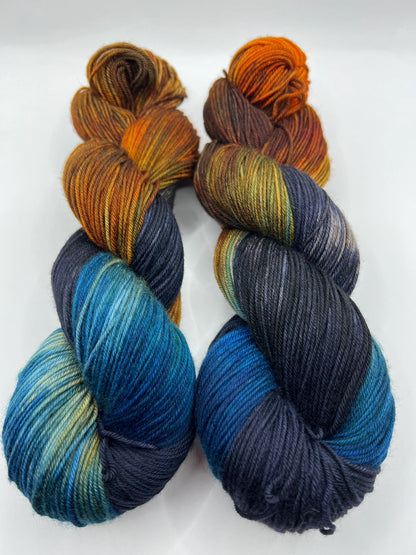 Sunset Blue | Hand Dyed Yarn