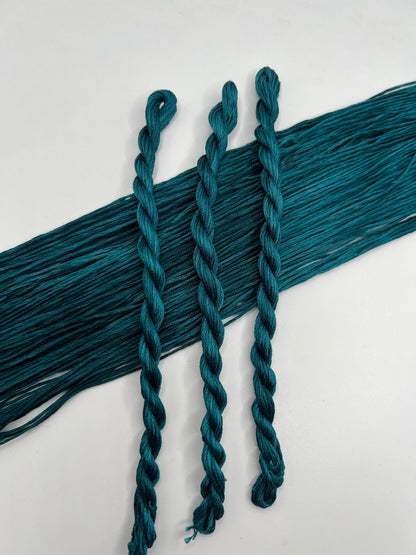 Teal | Hand dyed, 6 Strand Embroidery Floss